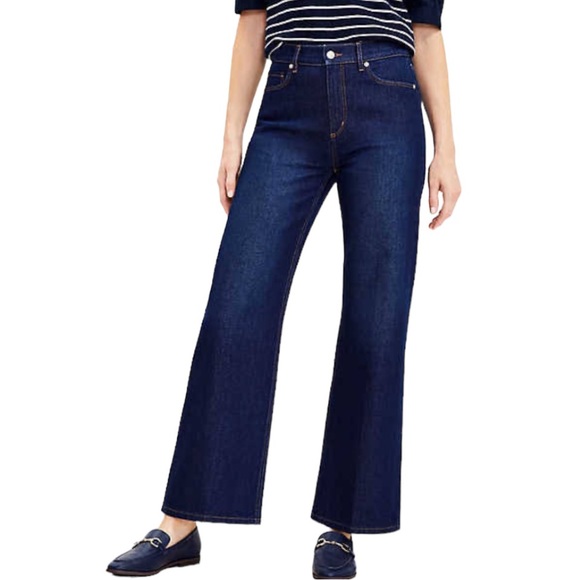 LOFT Denim - Ann Taylor Loft The Wide Leg Jeans lyocell dark wash sz 12 /31 NWOT